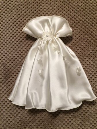 Preview: Kerzenrock Satin creme für Kerzen 3-4 cm (108ZB)