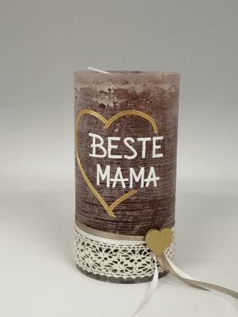 Rustica-Vintage Kerze zum Muttertag - Muttertagkerze - Muttertagskerze (2313TK)