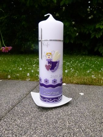 Taufkerze mit Schutzengel (740TK)