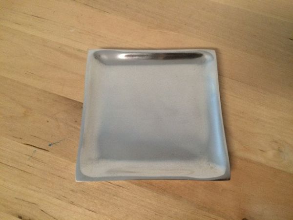 Kerzenteller silber poliert