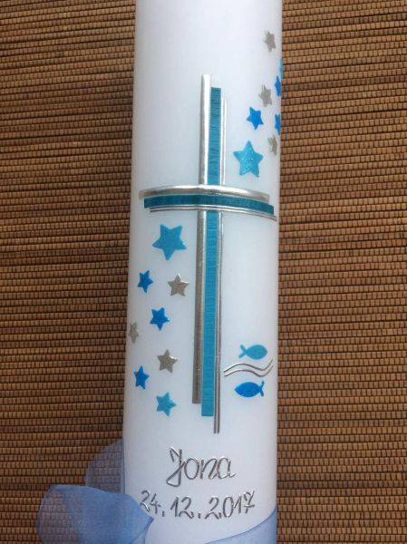 Taufkerze Kreuz